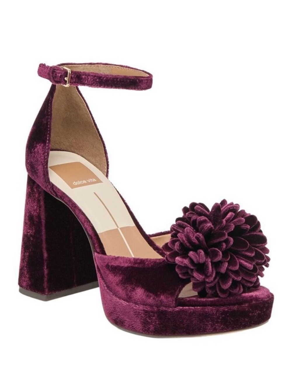 Dolce Vita Perel Flower Two-Piece Platform High-Heel Dress Sandals Size 10